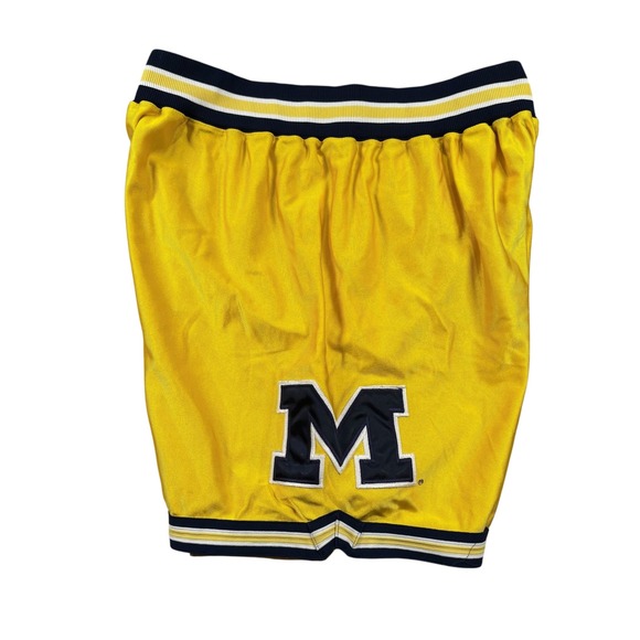 Nike Other - VTG DAZZLE USA Made Nike Michigan Wolverines Basketball Shorts L Yellow Fab 5